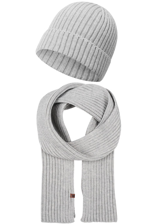 Indicode Herren Geyser Winter-Set Mütze & Schal