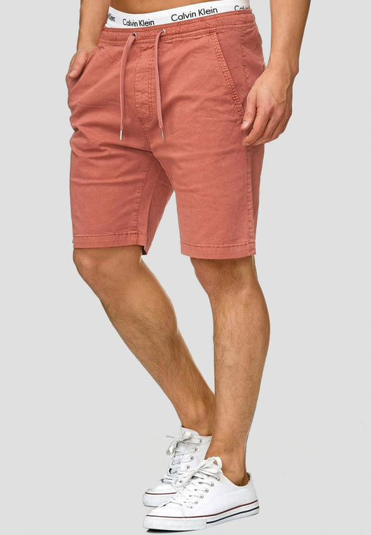 Indicode Men's 98% Cotton Kelowna 4 Pocket Chino Shorts with Drawstring Cord