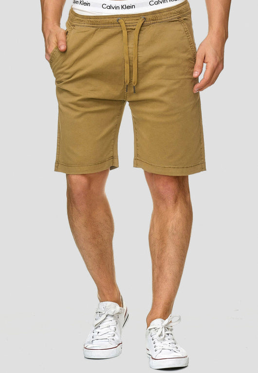 Indicode Men's 98% Cotton Kelowna 4 Pocket Chino Shorts with Drawstring Cord
