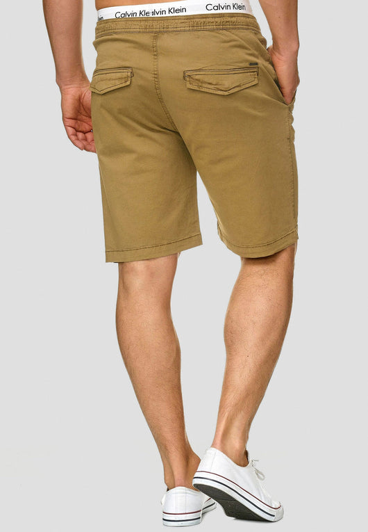 Indicode Men's 98% Cotton Kelowna 4 Pocket Chino Shorts with Drawstring Cord