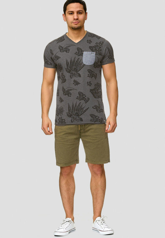 Indicode Men's 98% Cotton Kelowna 4 Pocket Chino Shorts with Drawstring Cord