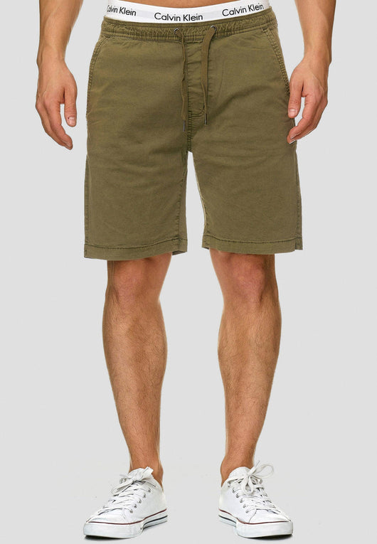Indicode Men's 98% Cotton Kelowna 4 Pocket Chino Shorts with Drawstring Cord