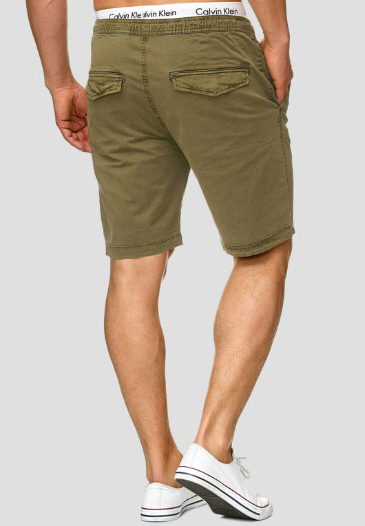 Indicode Men's 98% Cotton Kelowna 4 Pocket Chino Shorts with Drawstring Cord