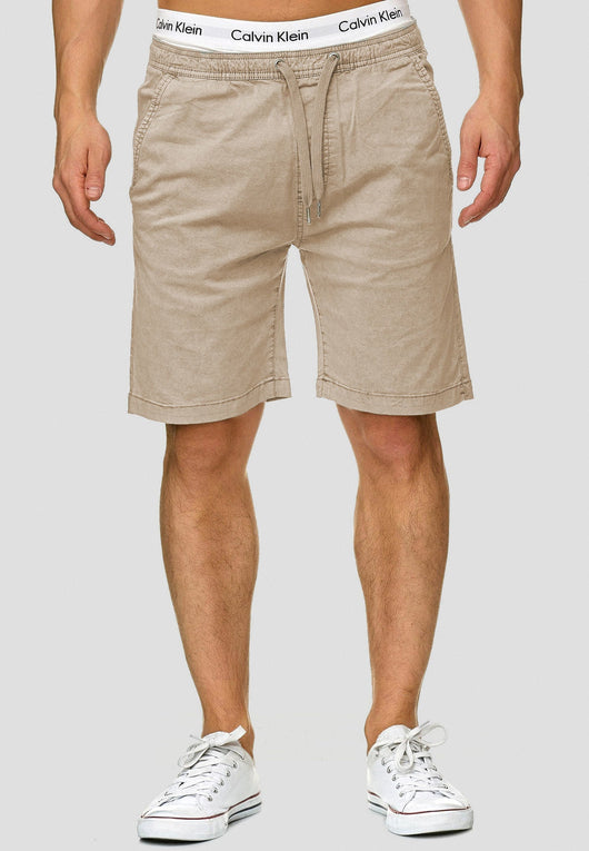 Indicode Men's 98% Cotton Kelowna 4 Pocket Chino Shorts with Drawstring Cord