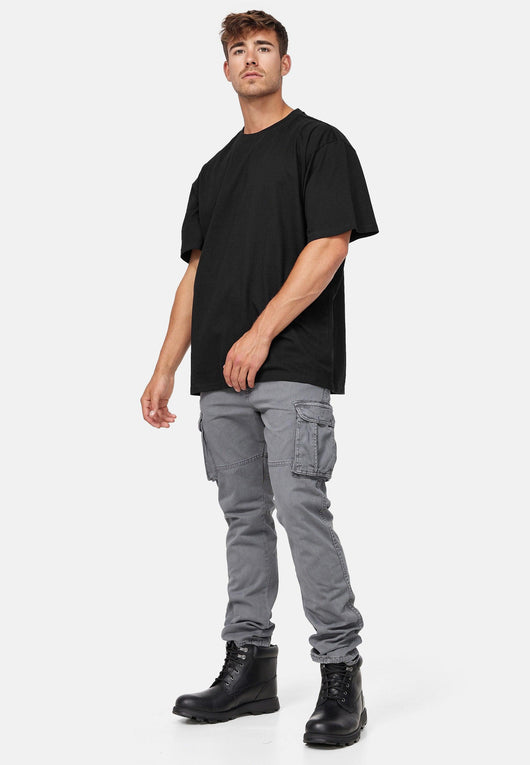 Indicode men's William cargo pants made of cotton with 7 pockets incl. belt