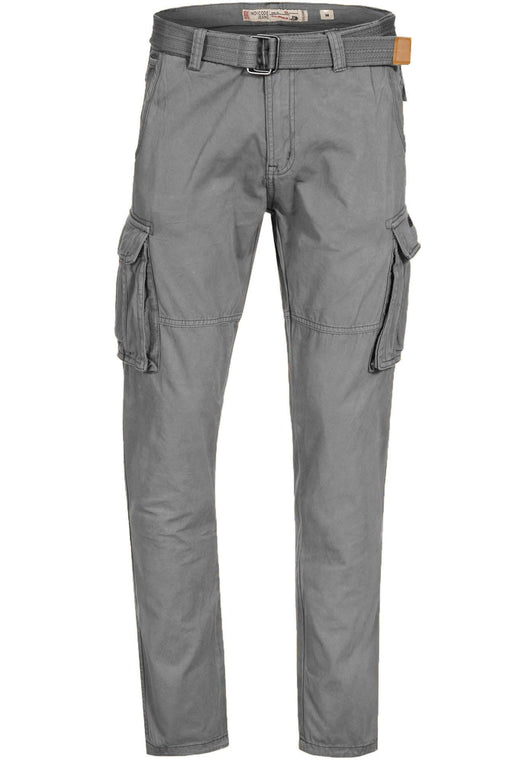 Indicode men's William cargo pants made of cotton with 7 pockets incl. belt
