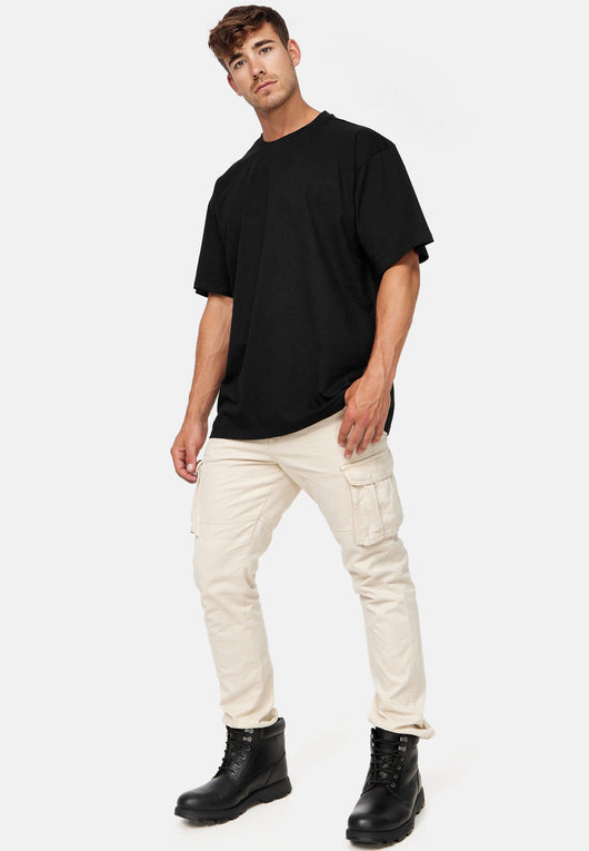 Indicode men's William cargo pants made of cotton with 7 pockets incl. belt