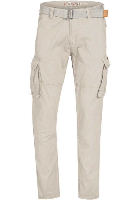 Indicode men's William cargo pants made of cotton with 7 pockets incl. belt