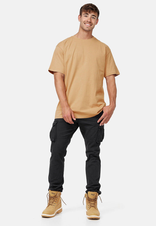 Indicode men's William cargo pants made of cotton with 7 pockets incl. belt