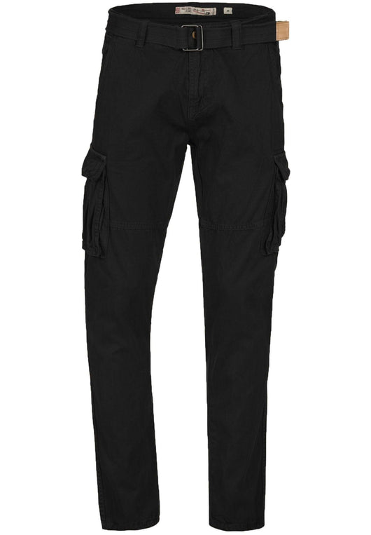 Indicode men's William cargo pants made of cotton with 7 pockets incl. belt