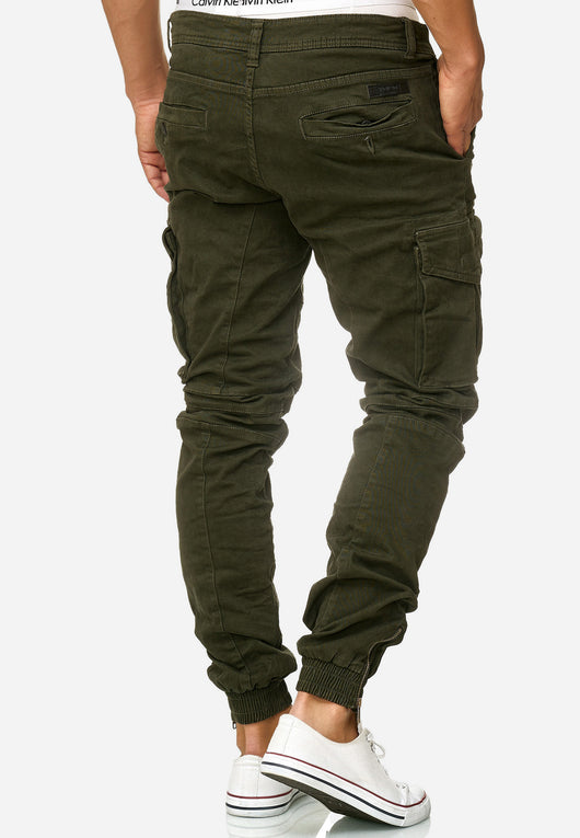 Indicode Men's Alex 6 Pocket Cotton Cargo Pants
