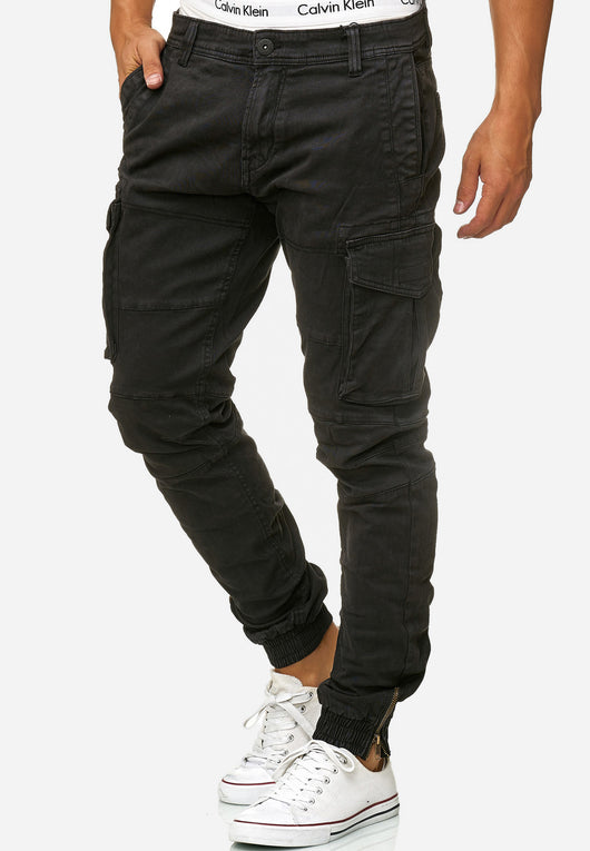 Indicode Men's Alex 6 Pocket Cotton Cargo Pants