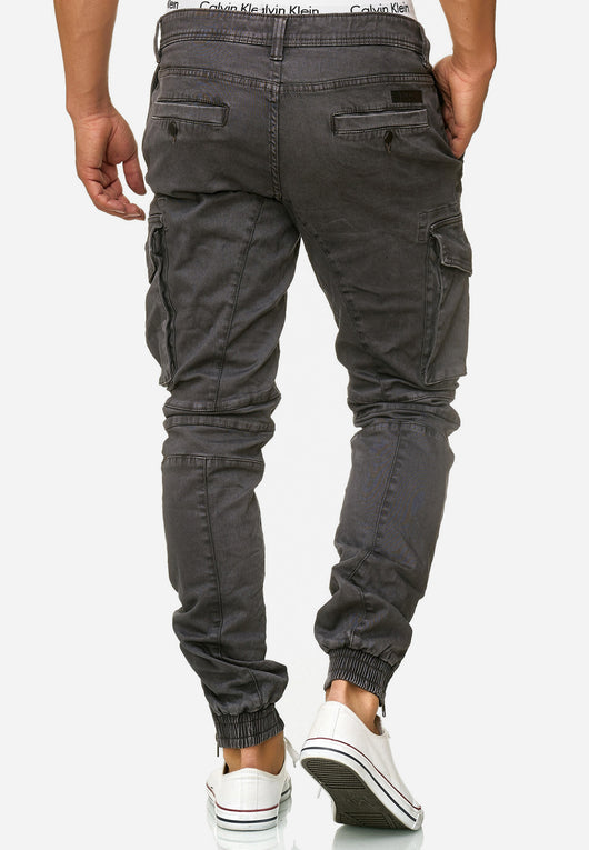 Indicode Men's Alex 6 Pocket Cotton Cargo Pants