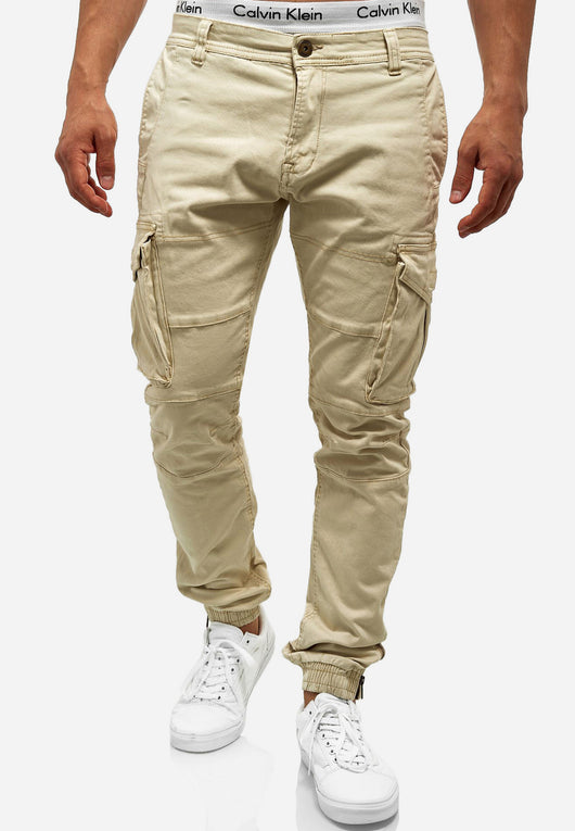 Indicode Men's Alex 6 Pocket Cotton Cargo Pants