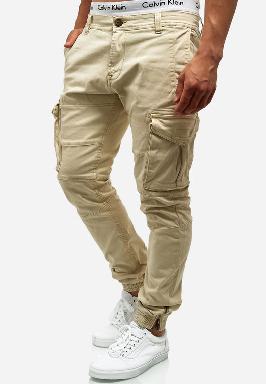 Indicode Men's Alex 6 Pocket Cotton Cargo Pants