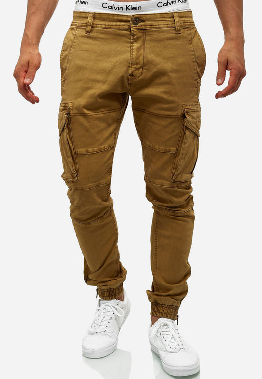Indicode Men's Alex 6 Pocket Cotton Cargo Pants