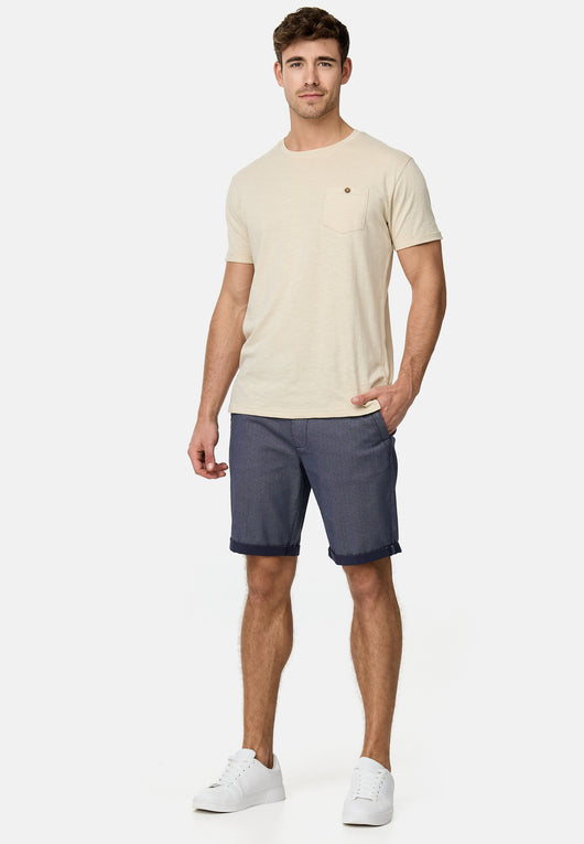 Indicode Men's Cuba Chino Shorts with 5 pockets incl. belt made of 100% cotton
