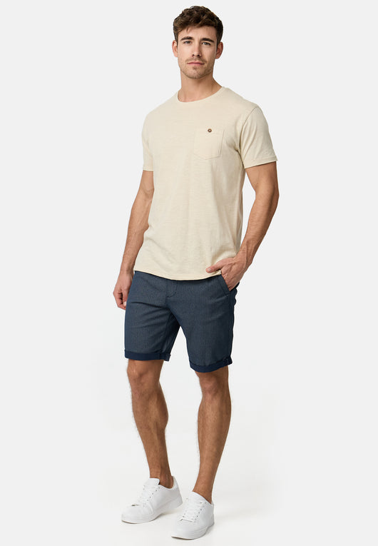 Indicode Men's Cuba Chino Shorts with 5 pockets incl. belt made of 100% cotton