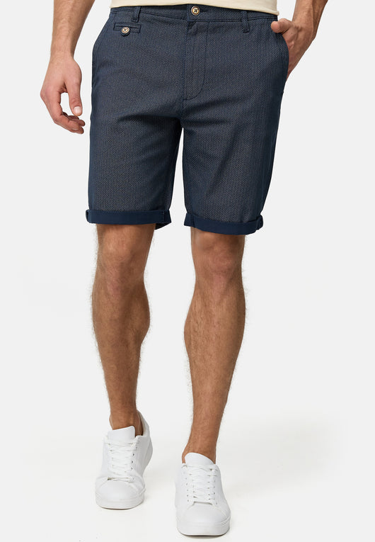Indicode Men's Cuba Chino Shorts with 5 pockets incl. belt made of 100% cotton