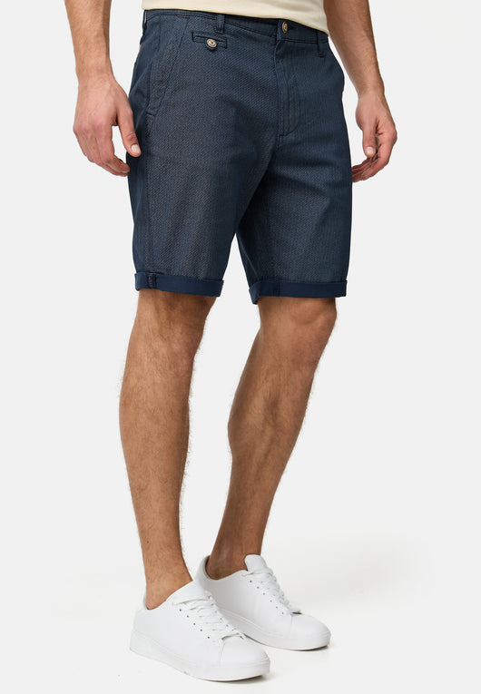 Indicode Men's Cuba Chino Shorts with 5 pockets incl. belt made of 100% cotton