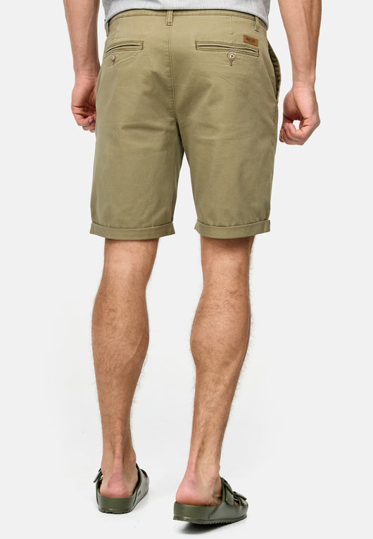 Indicode Men's Cuba Chino Shorts with 5 pockets incl. belt made of 100% cotton