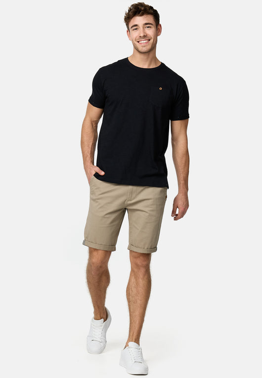 Indicode Men's Cuba Chino Shorts with 5 pockets incl. belt made of 100% cotton