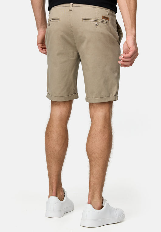 Indicode Men's Cuba Chino Shorts with 5 pockets incl. belt made of 100% cotton