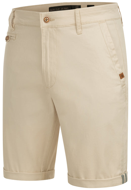 Indicode Men's Cuba Chino Shorts with 5 pockets incl. belt made of 100% cotton