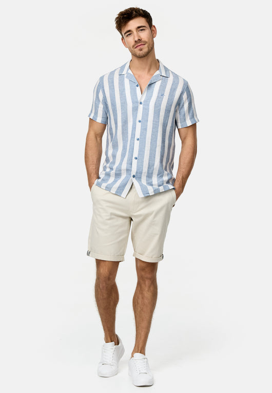 Indicode Men's Cuba Chino Shorts with 5 pockets incl. belt made of 100% cotton