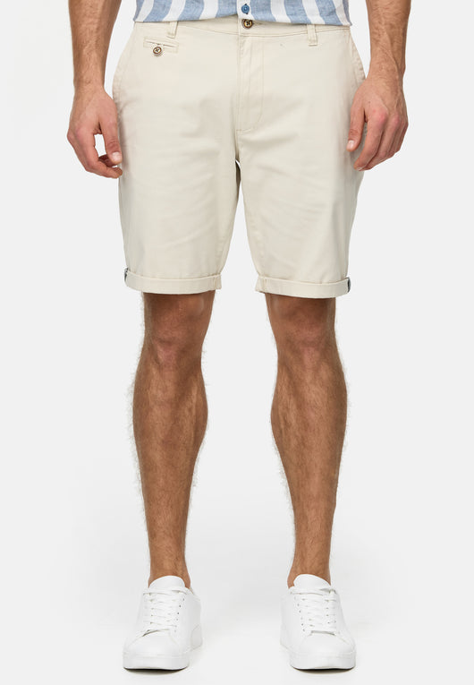 Indicode Men's Cuba Chino Shorts with 5 pockets incl. belt made of 100% cotton