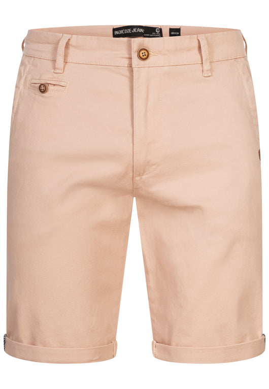 Indicode Men's Cuba Chino Shorts with 5 pockets incl. belt made of 100% cotton