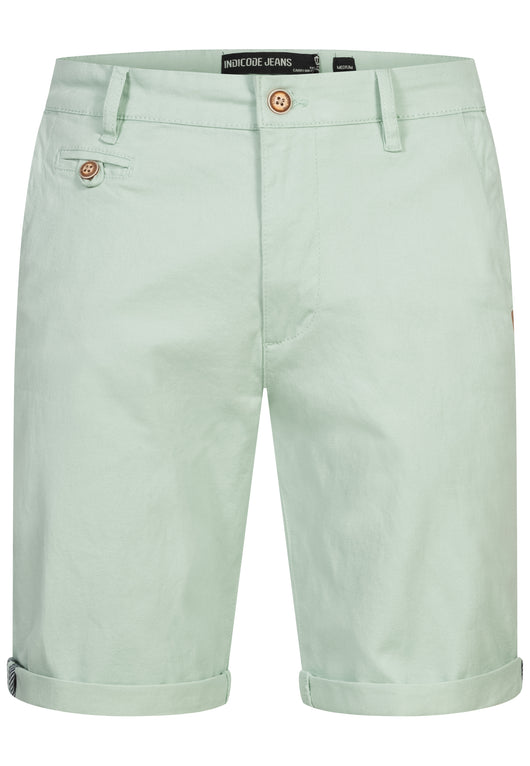 Indicode Men's Cuba Chino Shorts with 5 pockets incl. belt made of 100% cotton