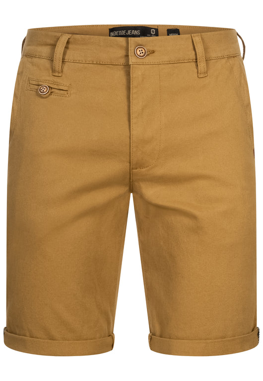 Indicode Men's Cuba Chino Shorts with 5 pockets incl. belt made of 100% cotton