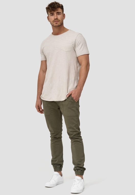 Indicode men's Nizar stretch pants with a high cotton content