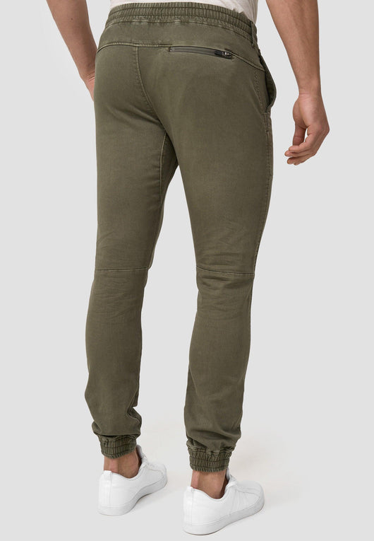 Indicode men's Nizar stretch pants with a high cotton content