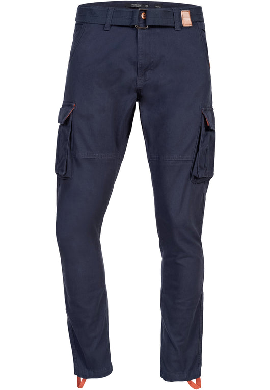 Indicode men's math cargo pants made of 98% cotton incl. belt