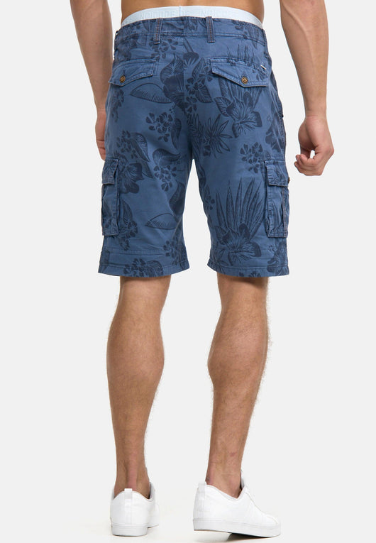 Indicode Men's Albert Cargo Shorts Hawaii with 6 pockets made of 100% cotton