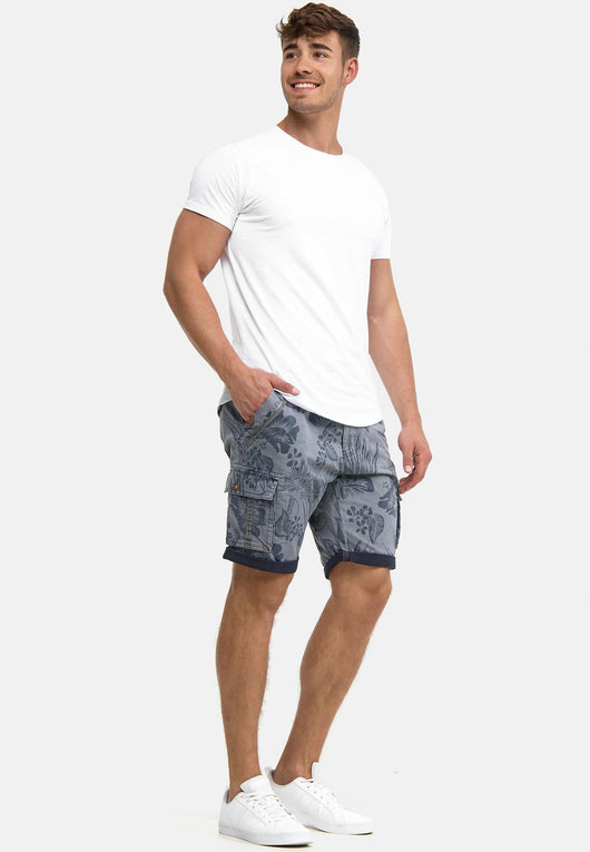 Indicode Men's Albert Cargo Shorts Hawaii with 6 pockets made of 100% cotton