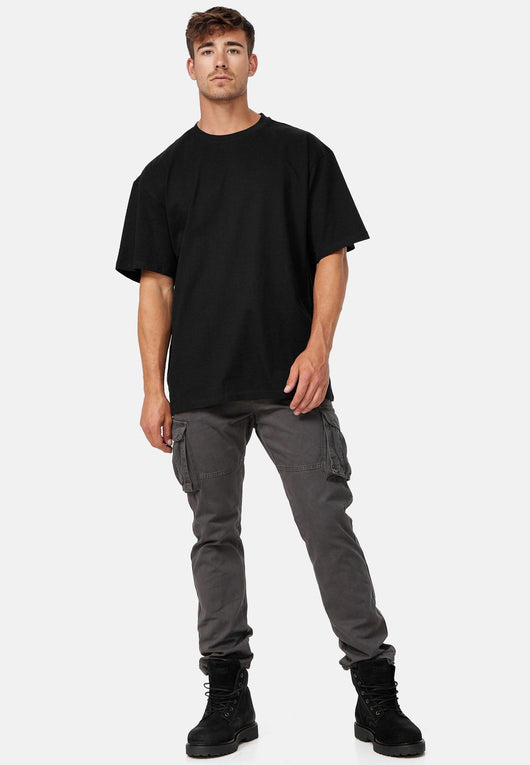 Indicode men's William cargo pants made of cotton with 7 pockets incl. belt