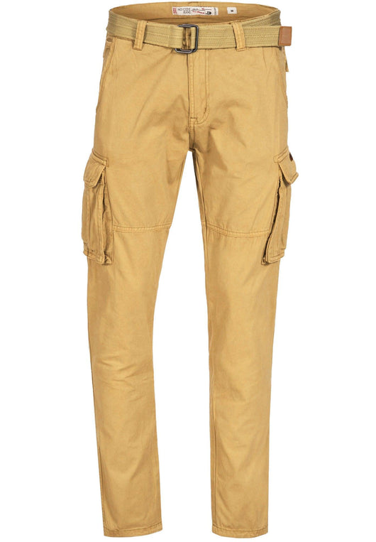 Indicode men's William cargo pants made of cotton with 7 pockets incl. belt