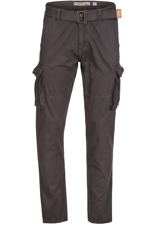 Indicode men's William cargo pants made of cotton with 7 pockets incl. belt