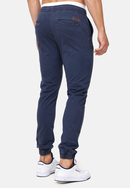 Indicode men's Fields trousers with 4 pockets made of 98% cotton