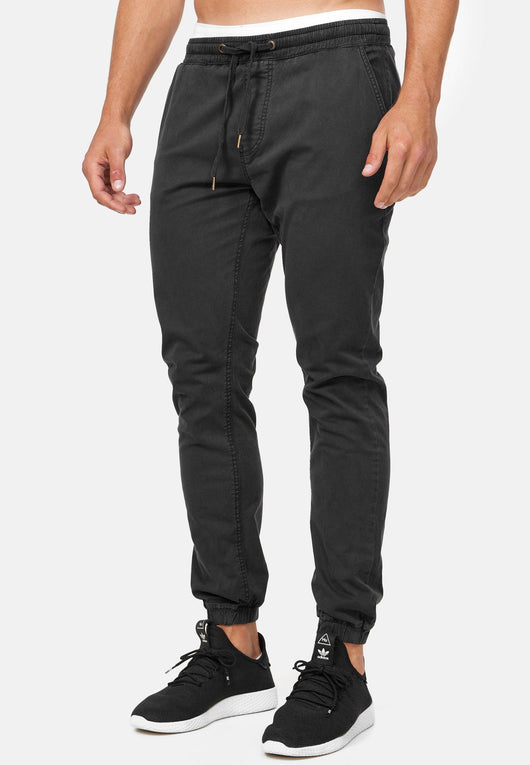 Indicode men's Fields trousers with 4 pockets made of 98% cotton