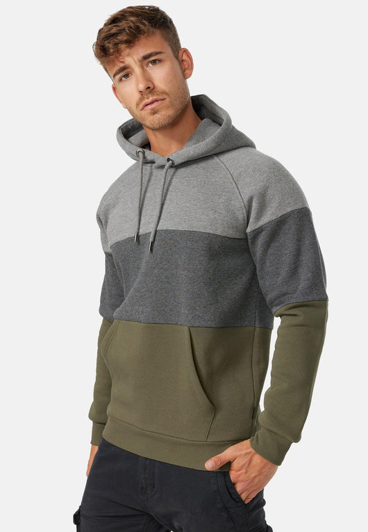 Indicode Herren Donta Sweatshirt mit Kapuze 3-farbig