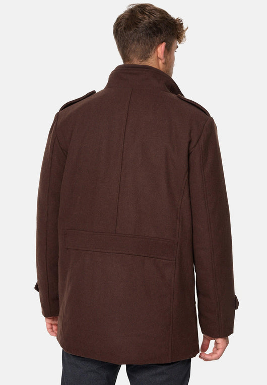 Indicode men's Brandon short coat with stand-up collar