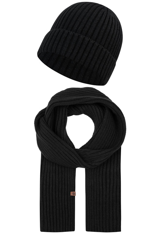 Indicode Herren Geyser Winter-Set Mütze & Schal