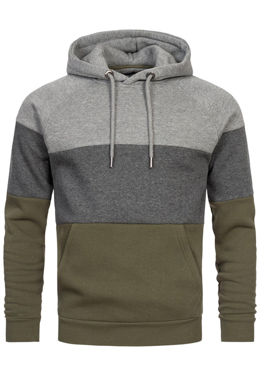 Indicode Herren Donta Sweatshirt mit Kapuze 3-farbig
