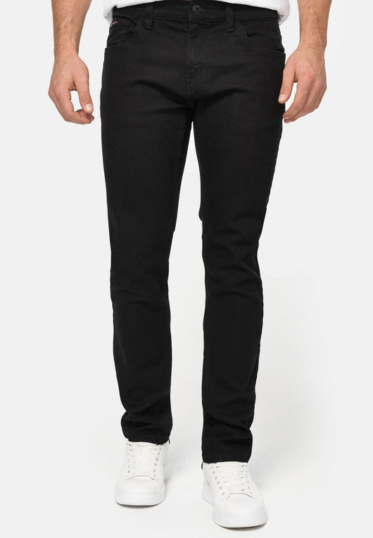 Indicode men's Texas denim pants made from a cotton blend with stretch content
