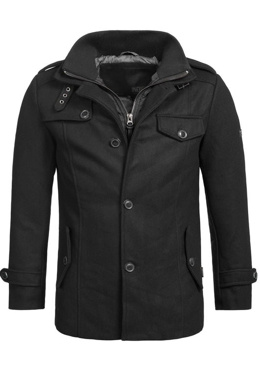 Indicode men's Brandon short coat with stand-up collar