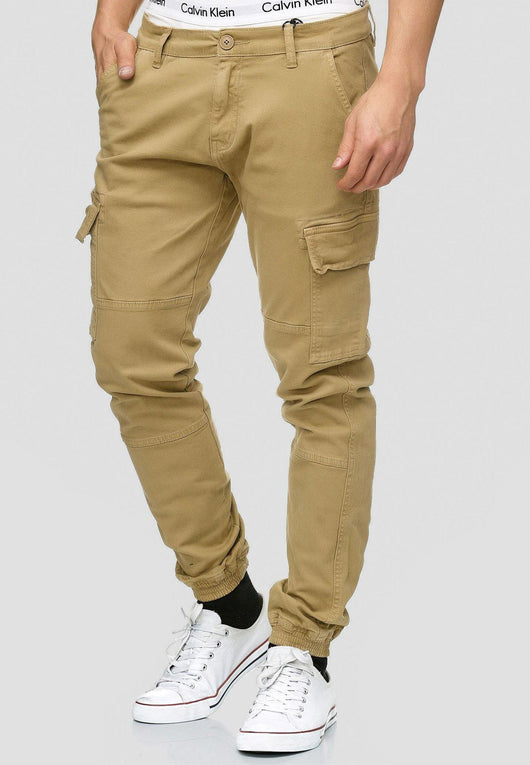 Indicode Men's August 6 Pocket Cotton Cargo Pants
